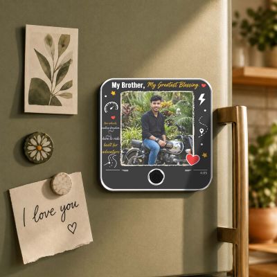 Personalized Gift for Brother, Custom Musical Fridge Magnet My Brother My Greatest Blessing Keepsake, Birthday Gift for Brother, Emotional & Meaningful Gift for Brother from Sister